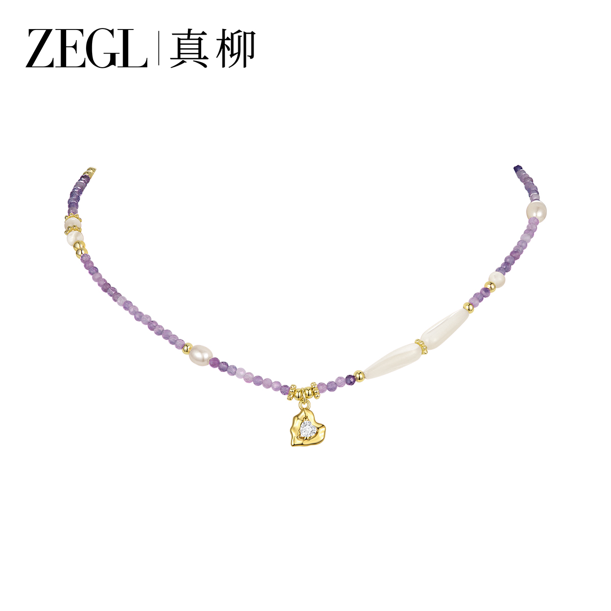 彩色串珠项链夏天锁骨链