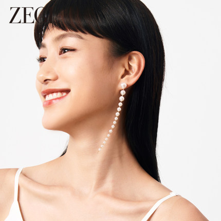 ZEGL巴洛克法式珍珠耳环气质高级感女2024年新款小众设计银针耳饰