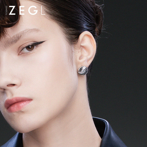 ZENGLIU设计师星星小巧圆形耳钉