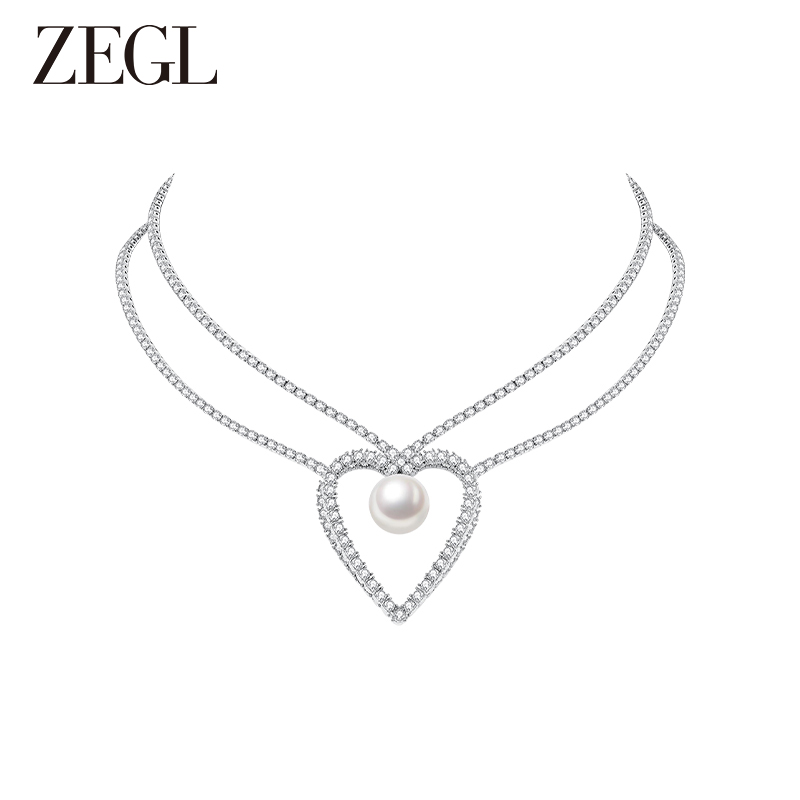 ZEGL个性双层爱心项链