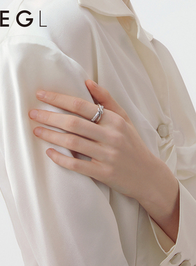 ZENGLIU交叉戒指女轻奢小众设计精致简约冷淡风个性网红食指戒子