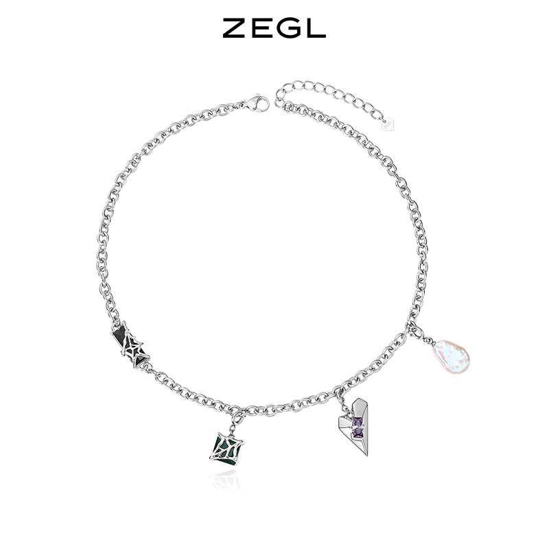zegl设计师几何ins嘻哈珍珠项链