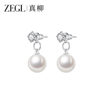 许我耀眼许妍同款ZEGL人造珍珠耳环女高级感轻奢耳钉秋冬耳饰耳坠