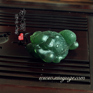 岫玉阁专柜正品岫玉180料酒瓶绿 茶具茶宠 收藏品玉蟾 附证书9253