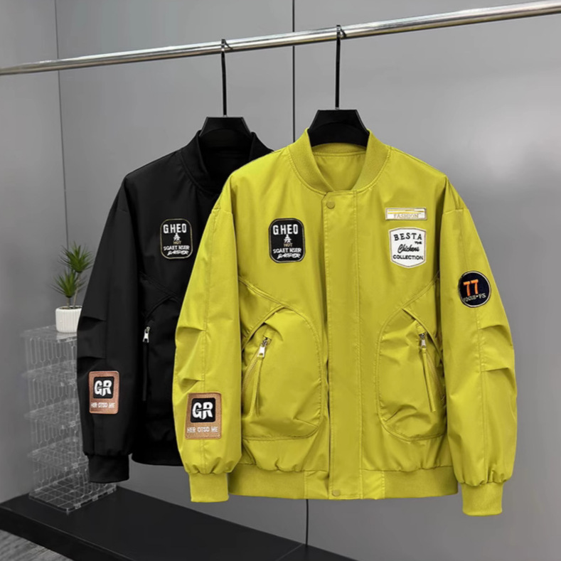 加大码男装夹克外套潮牌美式上衣