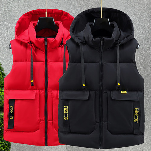 秋冬大码男装棉马甲男士棉坎肩厚