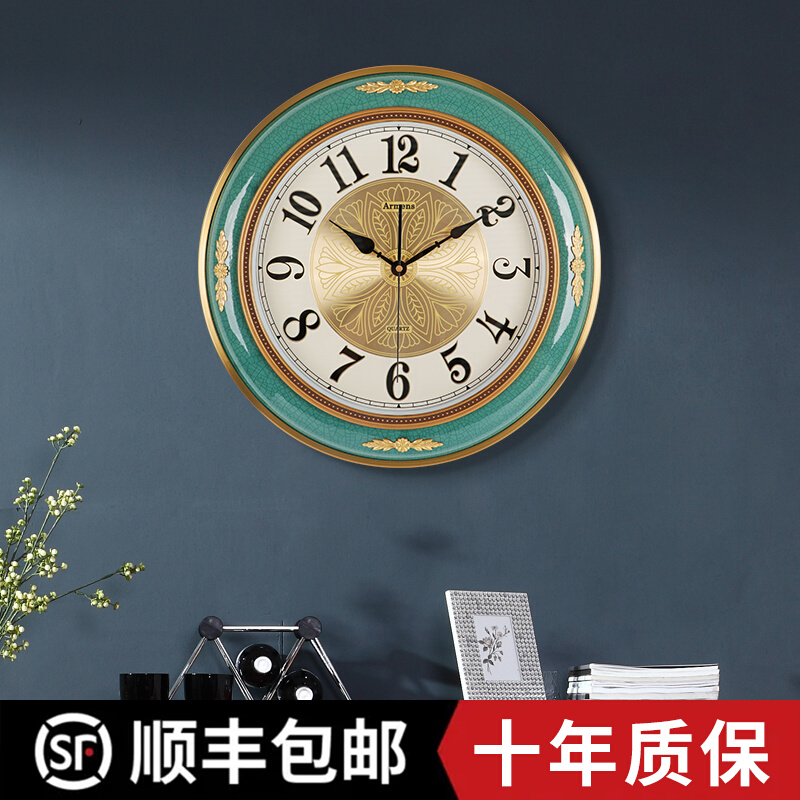 2021新款欧式轻奢钟表挂墙装饰挂钟客厅家用时尚现代创意时钟大气