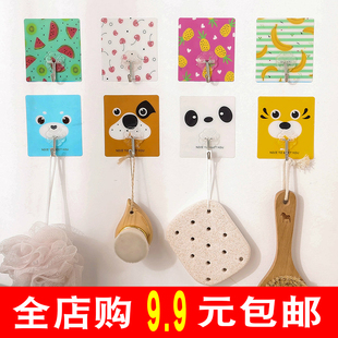 粘钩强力承重墙壁白灰透明挂无痕超自勾贴购厨房免打孔卫生间胶大