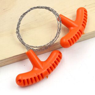 多用途迷你口袋锯钢丝锯 不锈钢手拉钢丝锯绳 户外野营求生装备锯