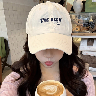 been笑脸刺绣棒球帽女百搭软顶休闲鸭舌帽 速干IVE 2025年新款 韩版