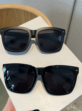 2024新款大框方形墨镜男士防紫外线太阳镜女潮显脸小黑色遮阳眼镜