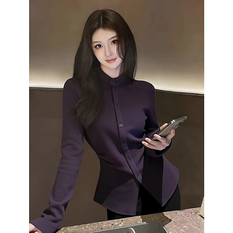 高级感减龄圆领开衫T恤褶皱打底衫女秋冬2026新款遮肉百搭上衣潮,女装/女士精品,T恤,淘宝优惠券,粉丝福利购,淘宝优惠卷