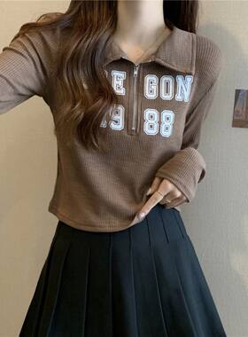 长袖复古常规印花米尼女