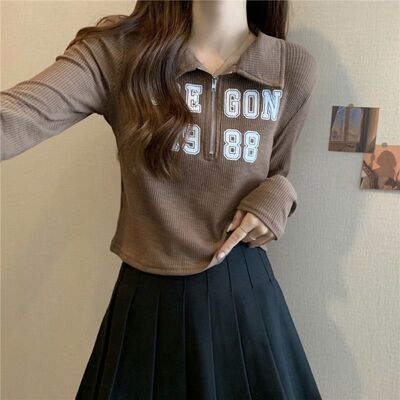 长袖复古常规印花米尼女