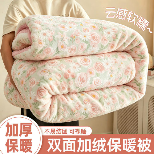 牛奶绒加厚保暖加绒被子冬被