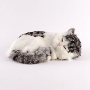 仿真猫咪睡猫创意礼品家居车载装饰摆件毛绒玩具动物模型生日礼物