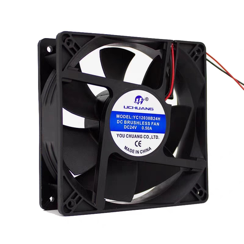 直流风机 YC12038S24H DC24V 0.50A 变频器机箱静音散热风扇12CM