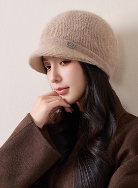 秋冬女款加绒保暖防风针织帽