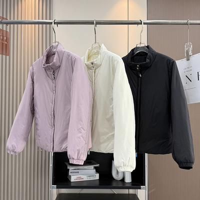 炒轻云感泡芙！轻盈暖和零压速暖保温棉立领短面包服棉服外套女冬