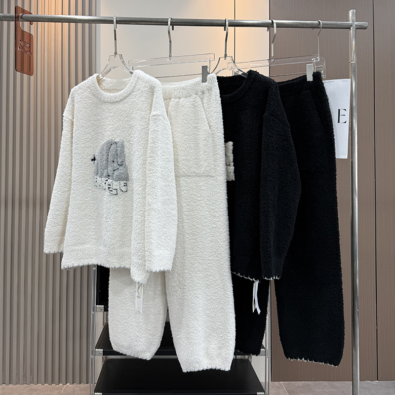 温暖治愈！云朵软绵绵减龄宽松慵懒风保暖家居服睡衣睡裤套装女冬