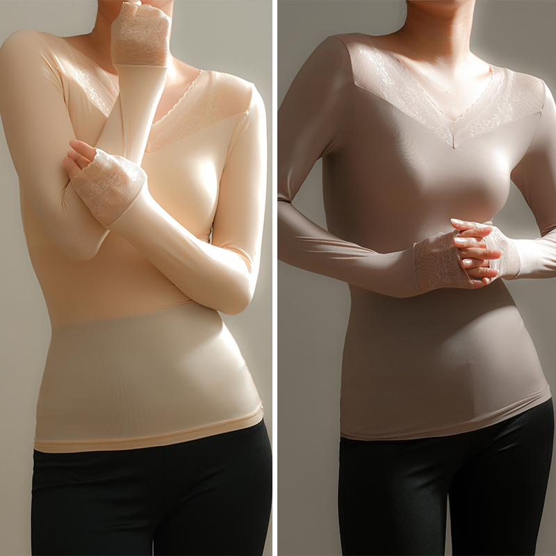 好穿得不行！玻尿酸美肤女神衣滋养肌肤性感蕾丝面膜衣打底衫