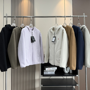 加厚保暖双面摇粒绒羊羔绒连帽卫衣外套 冬季 大厂订单 男女情侣款