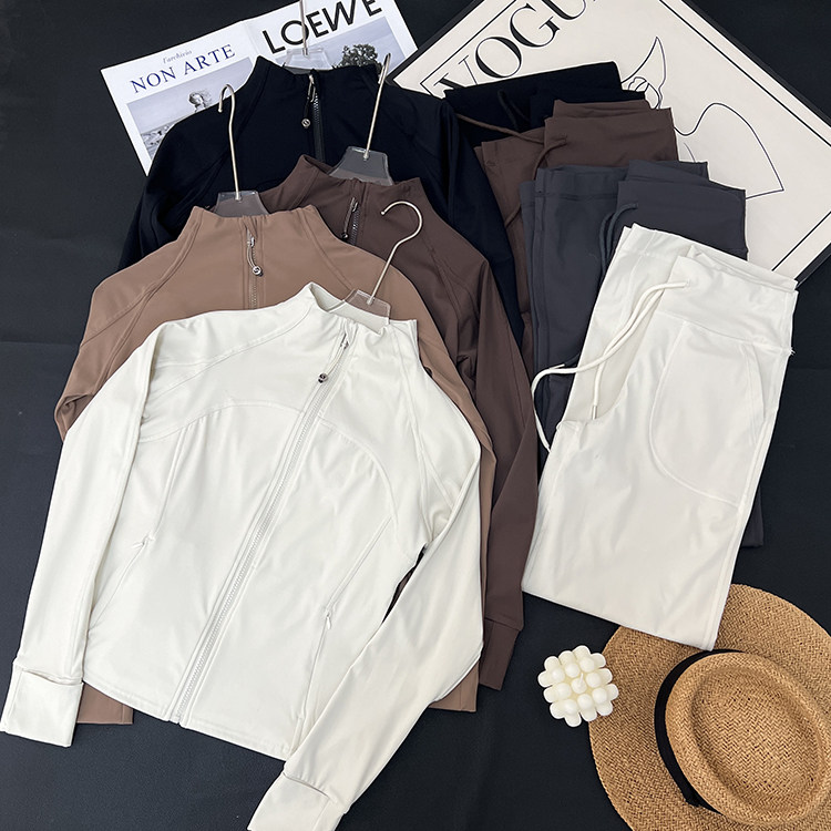 LU同款~立体剪裁修身显瘦裸感健身瑜伽外套高腰抽绳瑜伽裤套装女,运动/瑜伽/健身/球迷用品,瑜伽套装,淘宝优惠券,粉丝福利购,淘宝优惠卷