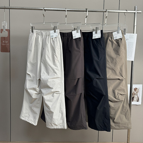 松紧腰加绒保暖防风防水伞兵裤