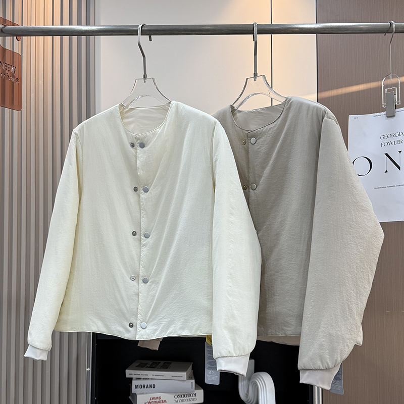 大厂订单！羽感轻盈新雪丽蓄热保暖宽松单排扣棉衣棉服外套女秋冬