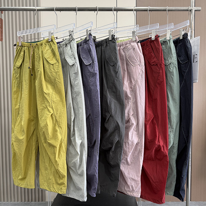 户外山系！男女款春夏防泼水阔腿弯刀裤徒步登山速干伞兵裤冲锋裤