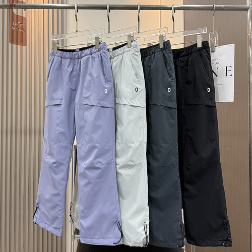 户外山系！松紧腰防风防泼水加绒保暖登山裤软壳冲锋裤滑雪裤女冬