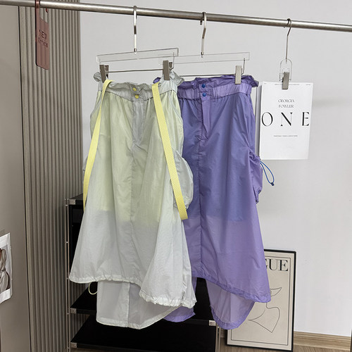大厂订单！夏季新品户外轻量休闲百搭背带裙女开叉半身裙长裙女