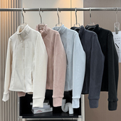 LU同款 小蛮腰修身 奥粒绒防风加绒加厚户外摇粒绒立领卫衣外套女