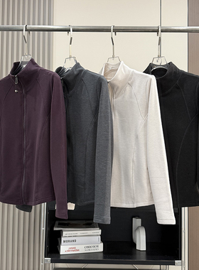 LU系！小蛮腰显瘦软糯云朵羊毛拼接立领抓绒开衫外套内搭上衣女冬