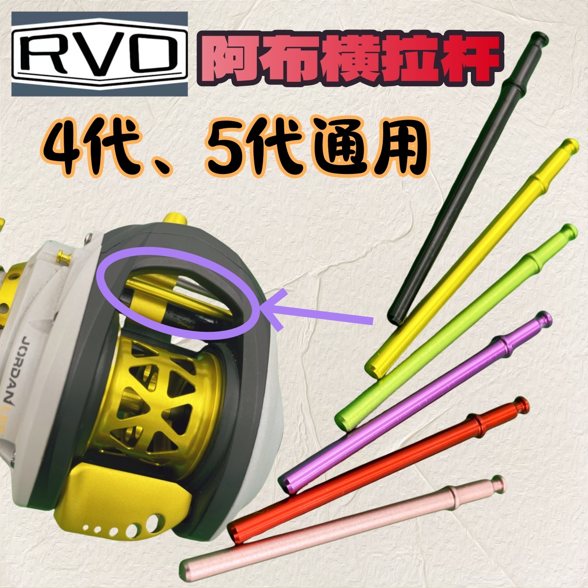 阿布水滴轮装饰杆B4P4侧盖开关保养维修配件abu装饰棍B5P5横杆