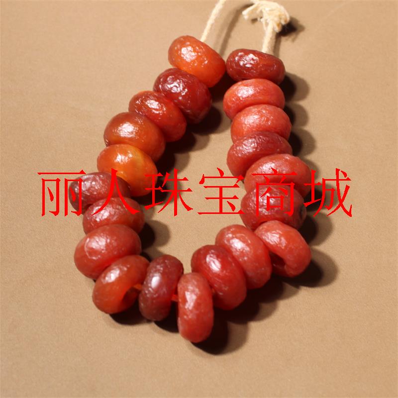 捡漏特色包浆老式算盘珠南红玛瑙手串念珠手链配饰品玛瑙珠简约款