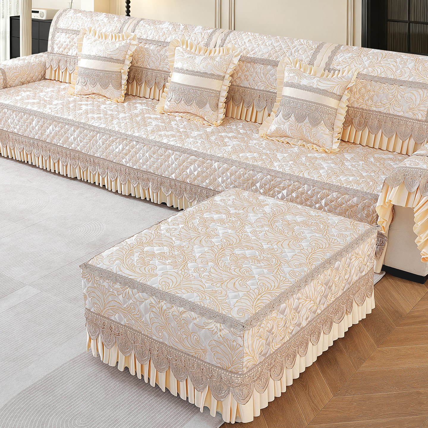 高级直排沙发垫四季通用2025新款皮沙发盖布坐垫套罩全包脚踏定制,居家布艺,沙发垫,淘宝优惠券,粉丝福利购,淘宝优惠卷