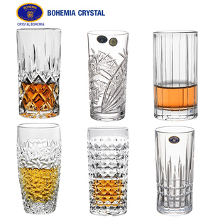 捷克BOHEMIA进口水晶玻璃杯威士忌杯啤酒杯冷饮杯牛奶杯鸡尾酒杯