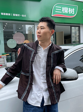 民族服装贵州少数民族布依族壮族服饰休闲套装男装