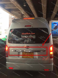 适用于HIACE200系丰田海狮20052017款加长版尾门电镀饰条