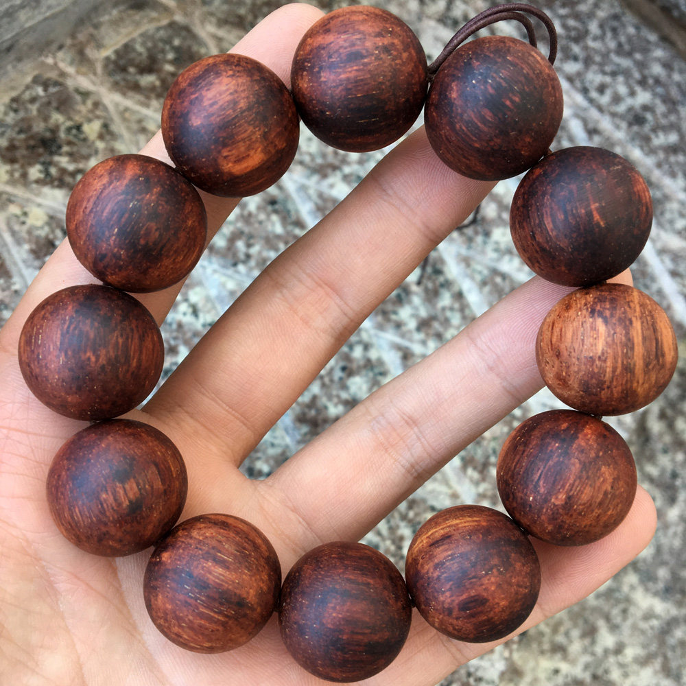 小叶奇楠棋楠降真香 降沉香手串 麻丝黄油佛珠 软油 药香 椰奶香