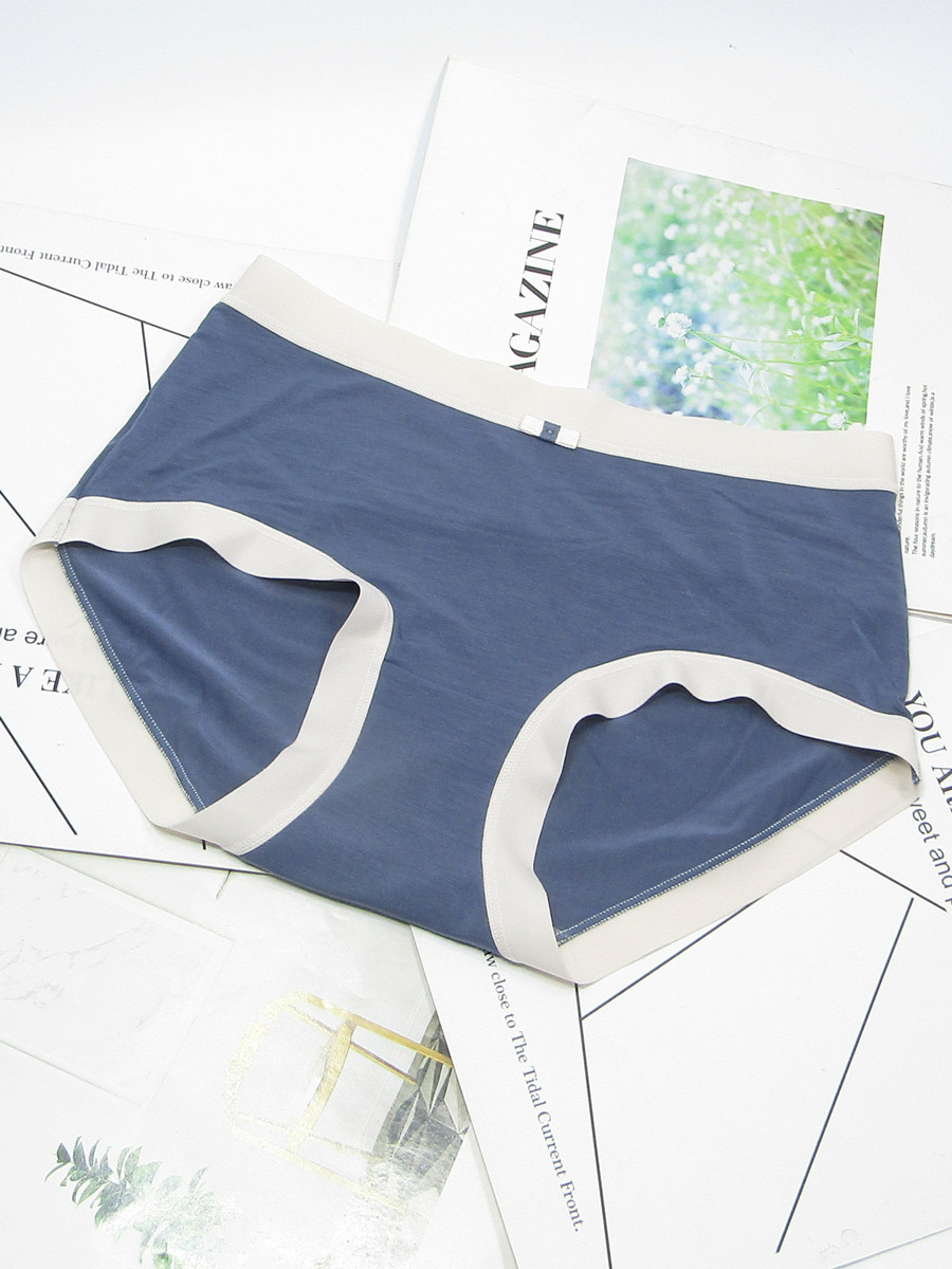 彩田内裤女生中腰莫代尔糖果色小清新高腰大码柔软抗菌无痕平角裤