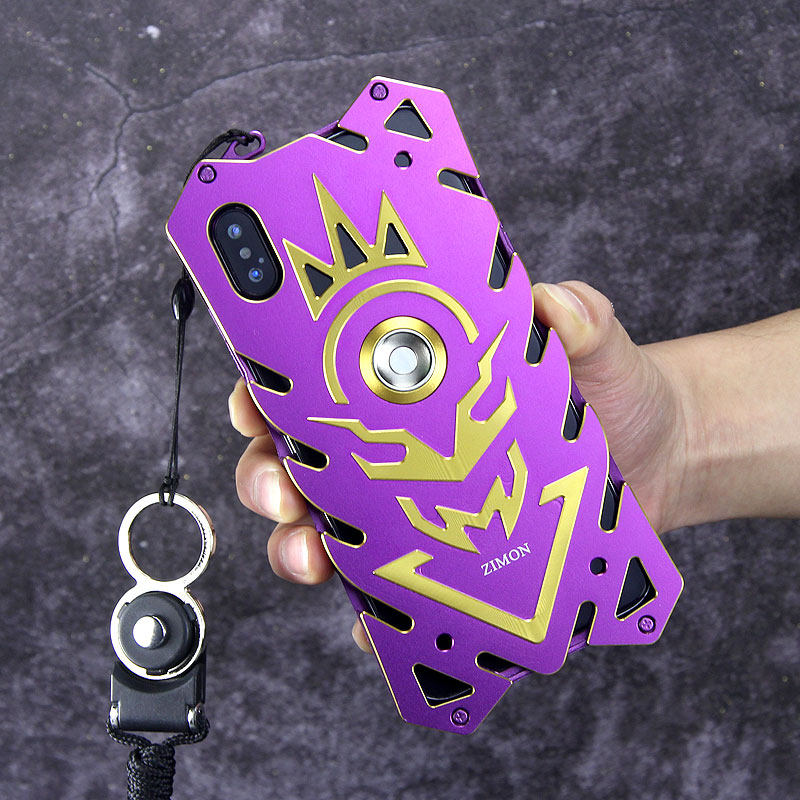 SIMON New THOR II Magnetic Bracket Aviation Aluminum Alloy Shockproof Armor Metal Case Cover for Apple iPhone X