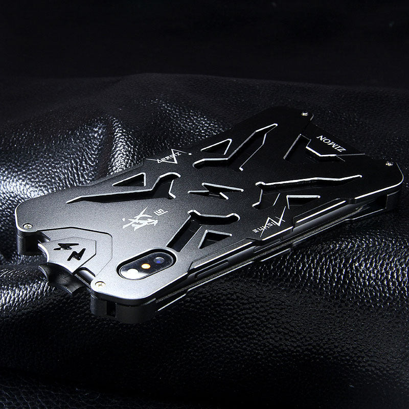SIMON THOR Aviation Aluminum Alloy Shockproof Armor Metal Case Cover for Apple iPhone X