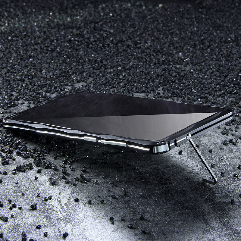 iMatch Slim Light Aluminum Metal Shockproof Bumper Case with Kickstand for Xiaomi Mi MIX 2