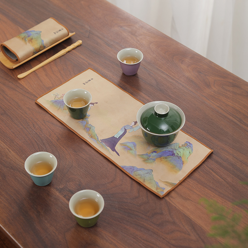 小宇中式茶巾茶布吸水高档茶桌布