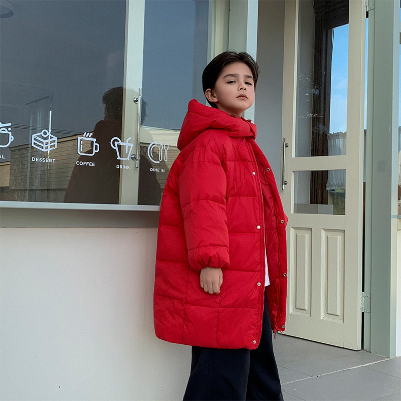 2025新款冬装儿童羽绒服男女童外穿韩版洋中长款加厚保暖百搭外套
