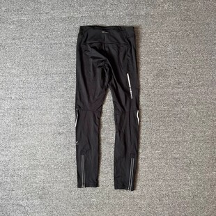 品牌德国品牌秋冬弹力女款薄绒系带松紧腰训练跑步加绒速干运动裤