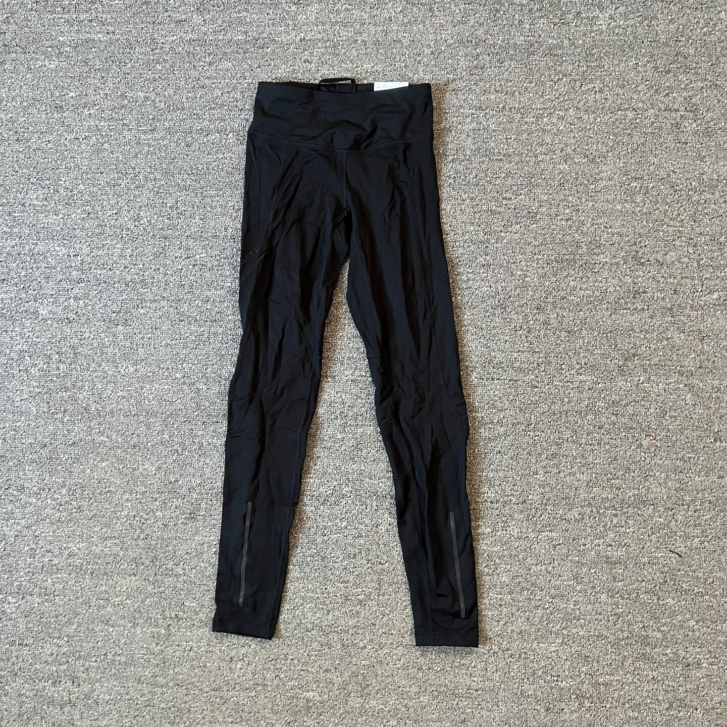 品牌瑞典加绒黑色长裤紧身运动骑行高腰系带女款秋冬弹力跑步裤