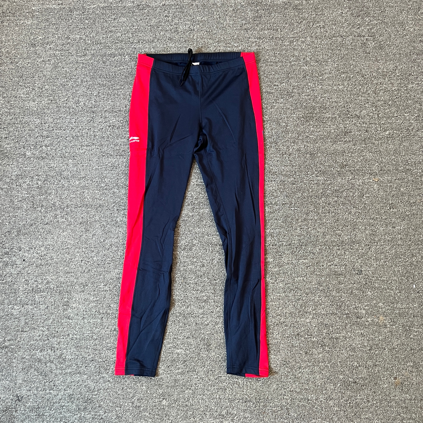 2025品牌薄绒外穿松紧运动裤男款秋冬藏青弹力透气紧身裤跑步长裤